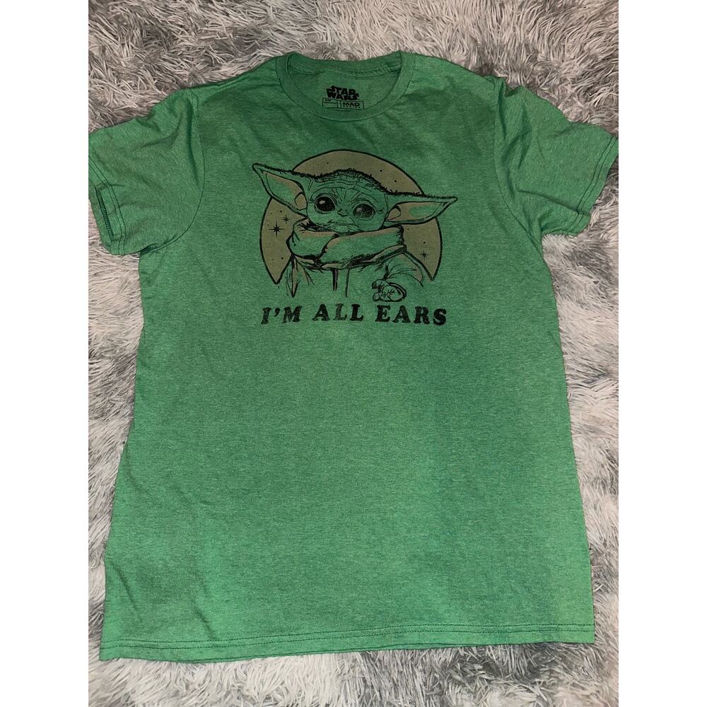 Grogu T-Shirt Mens Size Md Green Star Wars - I'm All Ears Tshirt